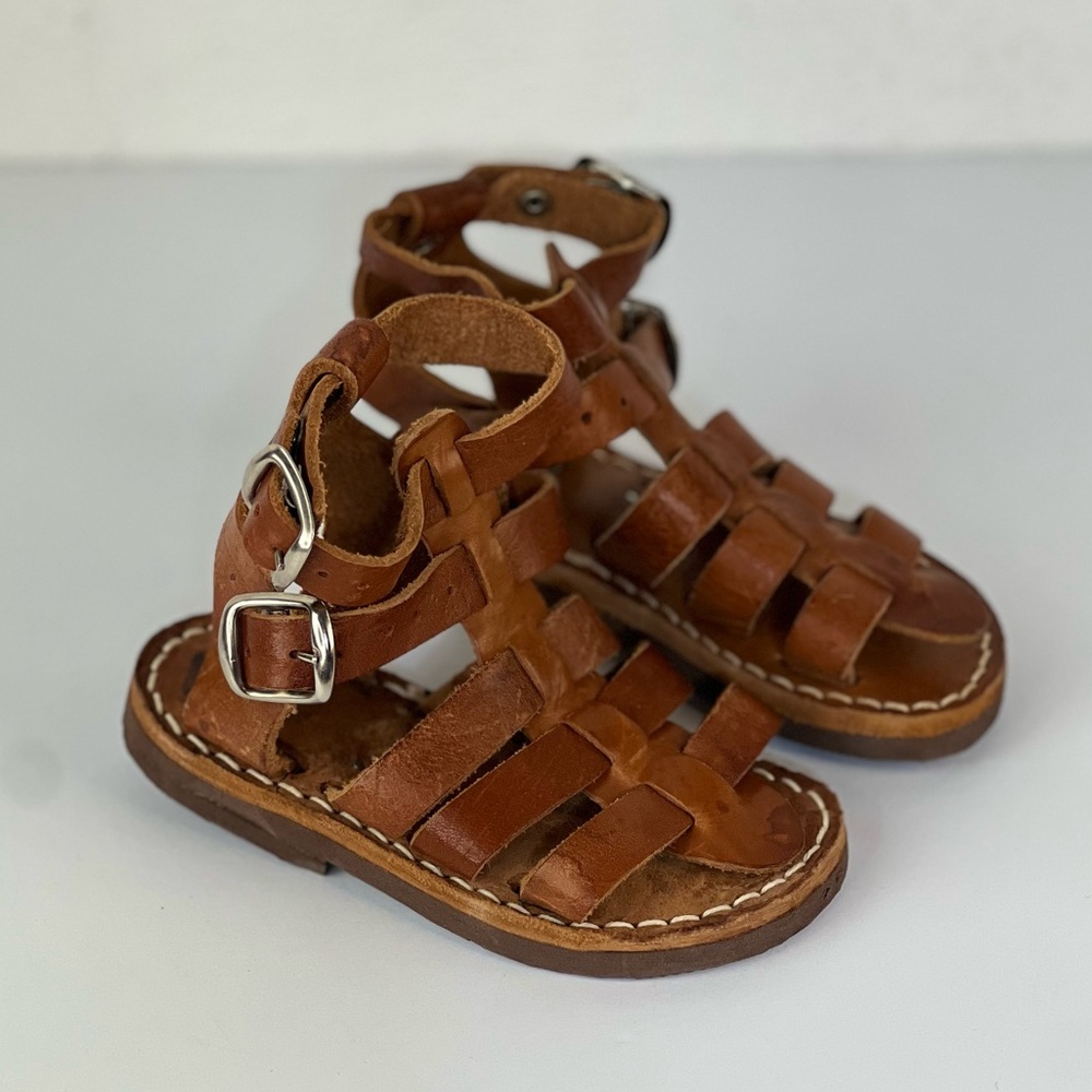 Handmade Brown Leather Gladiator Sandals, 2